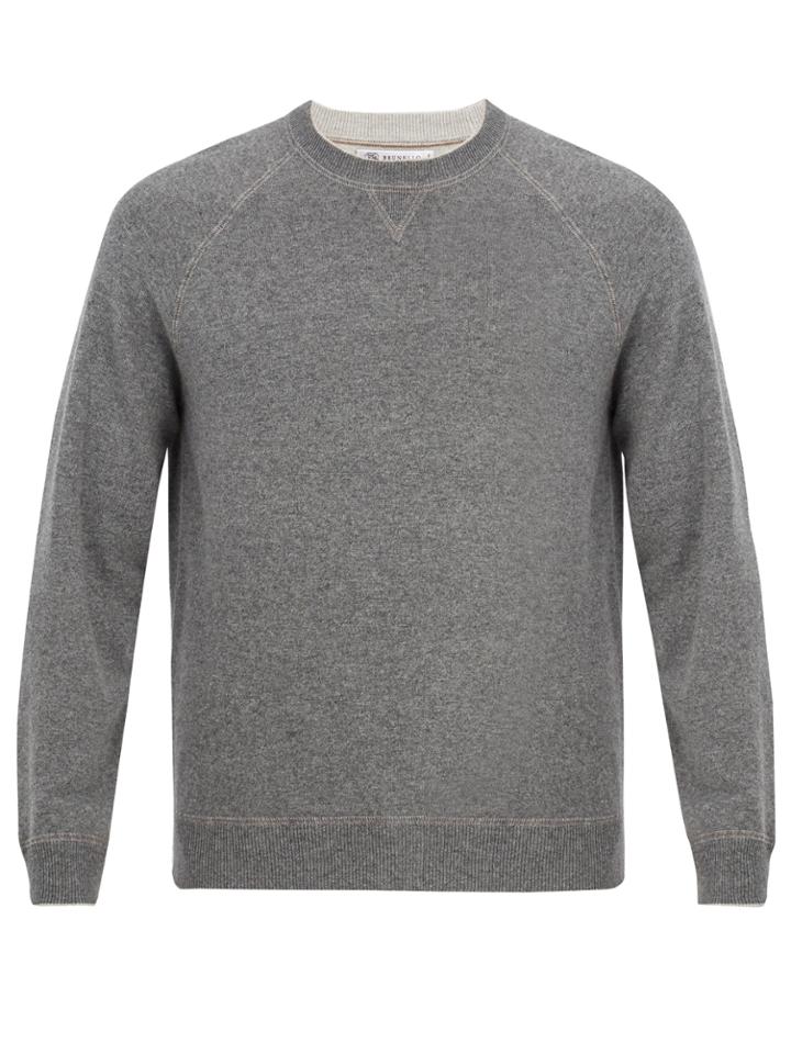 Brunello Cucinelli Crew-neck Wool Blend Sweater