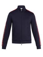 Moncler Hooded Logo-stripe Jersey Jacket