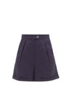 Loup Charmant - Sundowner High-rise Linen Shorts - Womens - Navy