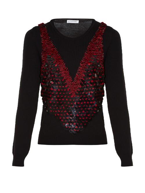 Altuzarra Powell Sequinned Wool Sweater
