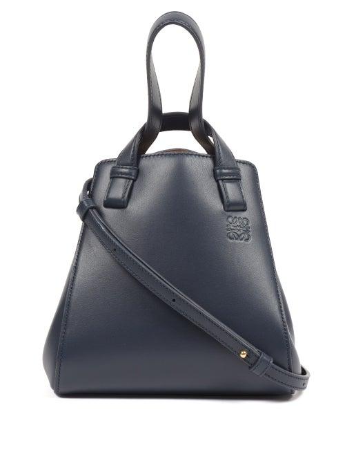 Loewe - Hammock Nugget Leather Bag - Womens - Navy