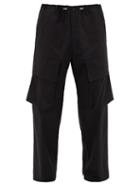 Matchesfashion.com Y-3 - Flap-pocket Cotton-blend Cargo Trousers - Mens - Black