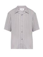 Matchesfashion.com Dunhill - Striped Short Sleeved Shirt - Mens - Blue