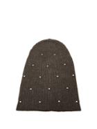 Matchesfashion.com Marc Jacobs - Crystal Embellished Wool Blend Beanie Hat - Womens - Brown