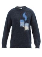 Isabel Marant - Drany Logo-intarsia Mohair-blend Sweater - Mens - Navy
