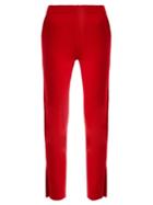 Matchesfashion.com Allude - Slit Cuff Cashmere Trousers - Womens - Red