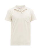 Matchesfashion.com Orlebar Brown - Cotton Terry Polo Shirt - Mens - White