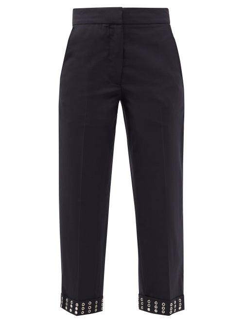 Matchesfashion.com Duncan - Matteo Eyelet-cuff Virgin-wool Trousers - Womens - Navy