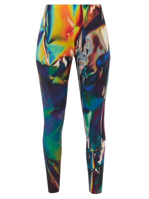 Matchesfashion.com Junya Watanabe - Hologram-print Technical Leggings - Womens - Multi