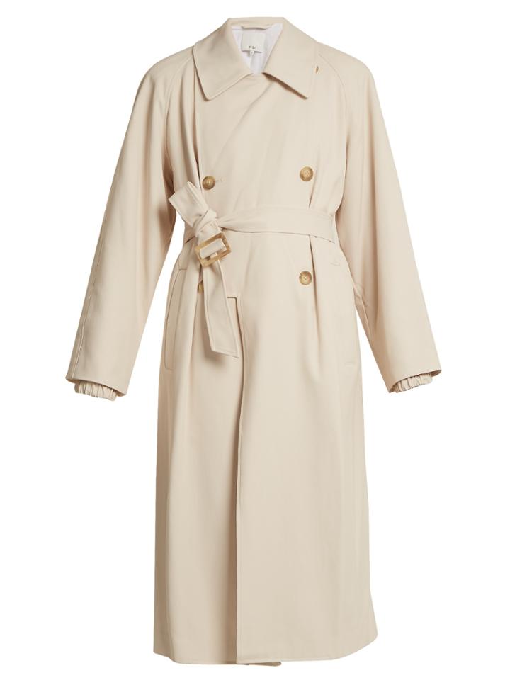 Tibi Belted Double-breasted Trench Coat