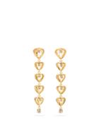 Matchesfashion.com Rosantica - Blues Heart Crystal & Metal Drop Earrings - Womens - Gold