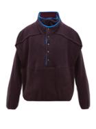 Matchesfashion.com Y/project - Double Layered Fleece Sweatshirt - Mens - Purple