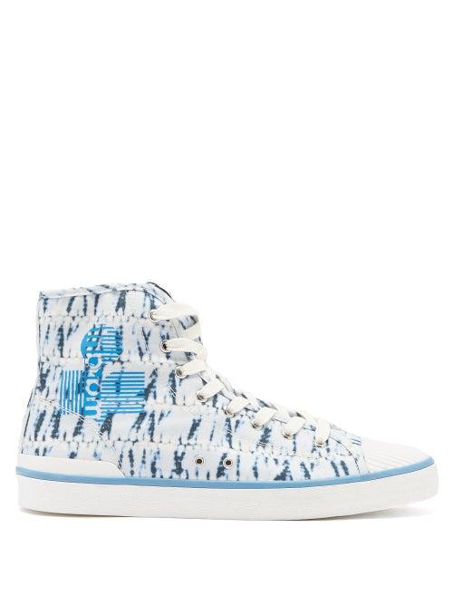 Matchesfashion.com Isabel Marant - Benkeenh Tie-dye Canvas Trainers - Mens - Blue