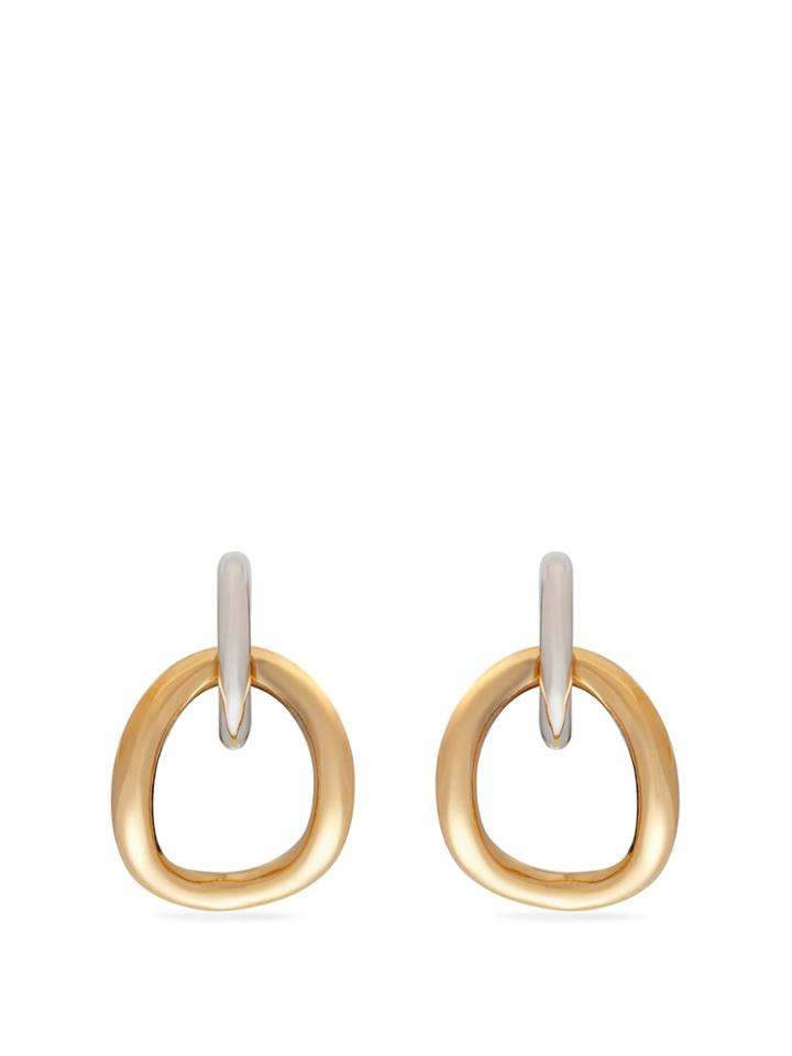 Charlotte Chesnais Inner Naho Gold-vermile And Silver-plated Earrings