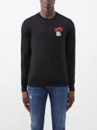 Dolce & Gabbana - Logo-embroidered Virgin Wool Sweater - Mens - Black