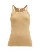Matchesfashion.com Re/done Originals - Ribbed Cotton Camisole - Womens - Beige