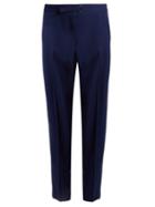 Matchesfashion.com Stella Mccartney - Buckle Detail Wide Leg Wool Trousers - Womens - Blue