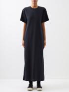 Raey - Recycled-yarn Relaxed-fit Jersey T-shirt Dress - Womens - Dark Navy