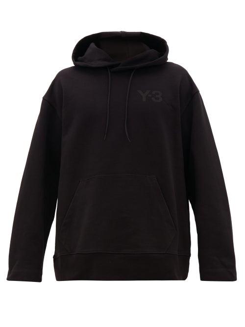Matchesfashion.com Y-3 - Logo-patch Cotton-jersey Hooded Sweatshirt - Mens - Black