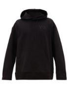 Matchesfashion.com Y-3 - Logo-patch Cotton-jersey Hooded Sweatshirt - Mens - Black