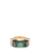 Matchesfashion.com Jade Jagger - Neverending Diamond, Tourmaline & 18kt Gold Ring - Womens - Green