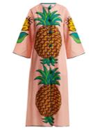 Rhode Resort Elin Pineapple-print Cotton Midi Dress