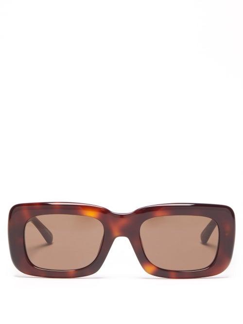 Ladies Accessories The Attico - X Linda Farrow Marfa Rectangle Acetate Sunglasses - Womens - Tortoiseshell