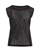 Matchesfashion.com Satisfy - Crew Neck Cotton Mesh Tank Top - Mens - Black