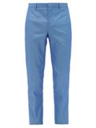 Matchesfashion.com Givenchy - Straight-leg Cotton-blend Trousers - Mens - Blue