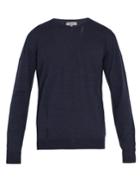 Lanvin Distressed Crew-neck Wool Sweater