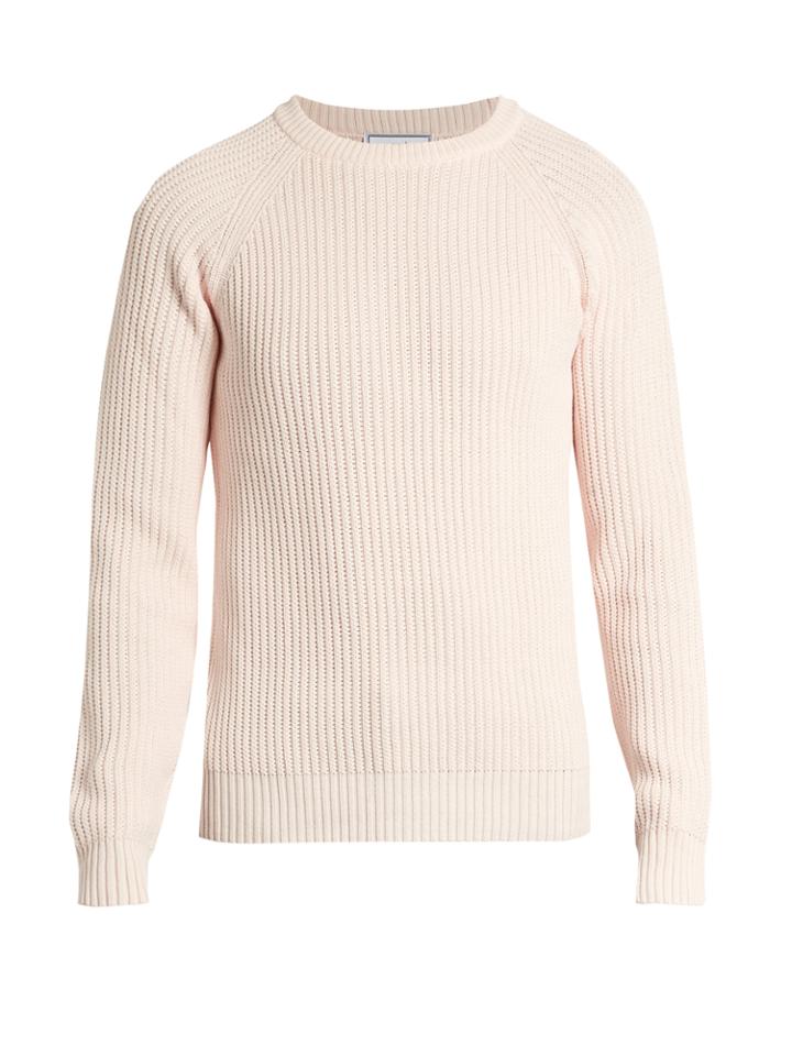 Ami Ribbed-knit Cotton Sweater