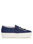 Joshua Sanders La Denim Slip-on Platform Trainers