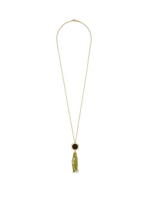 Matchesfashion.com Dubini - Capitoline Wolf 18kt Gold Pendant Necklace - Womens - Green