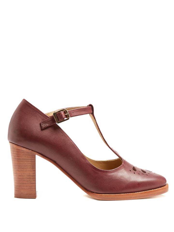 A.p.c. Marion T-bar Leather Pumps