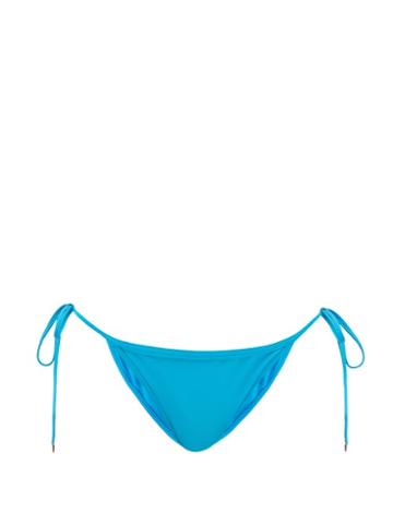 Ladies Beachwear The Attico - Side-tie Bikini Briefs - Womens - Light Blue