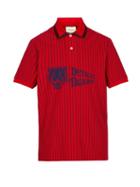 Matchesfashion.com Gucci - Detroit Tigers Print Cotton Piqu Polo Shirt - Mens - Red
