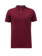 Polo Ralph Lauren - Logo-embroidered Cotton-piqu Polo Shirt - Mens - Burgundy