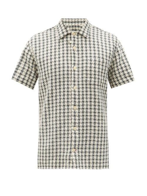 Matchesfashion.com Oliver Spencer - Hawaiian Checked Cotton-weave Shirt - Mens - Green Multi