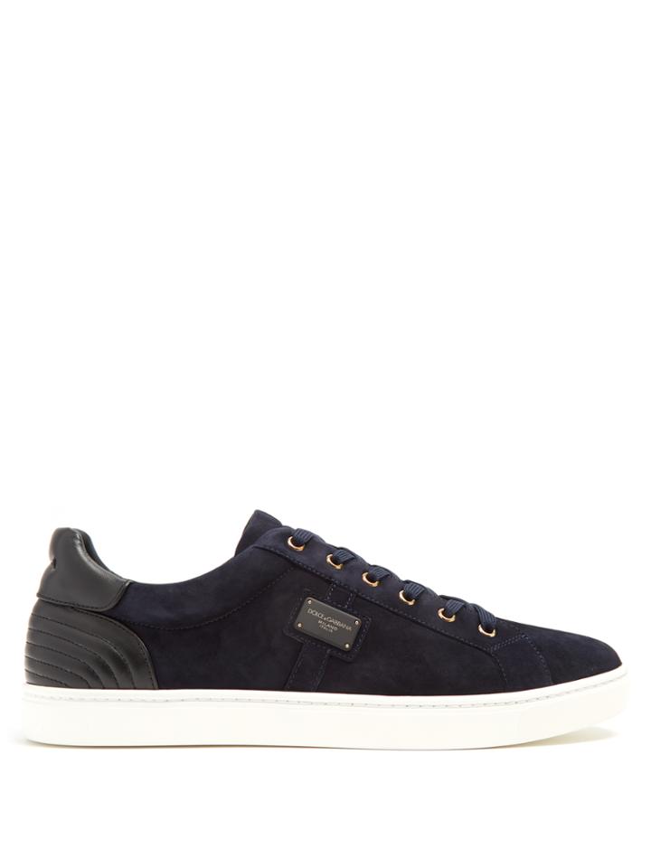 Dolce & Gabbana Low-top Suede And Leather Trainers