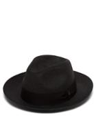 Matchesfashion.com Borsalino - Woven Hemp Panama Hat - Mens - Navy