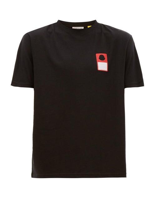 Matchesfashion.com 7 Moncler Fragment - Fragment Staff Print Cotton T Shirt - Mens - Black