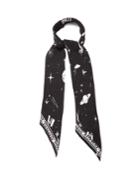 Rockins Cosmic Dancer-print Super-skinny Silk Scarf