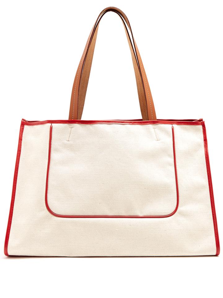 Connolly 1945 Leather-trimmed Canvas Tote