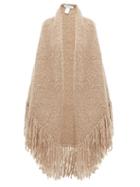 Matchesfashion.com Gabriela Hearst - Lauren Tasselled Cashmere Wrap - Womens - Beige