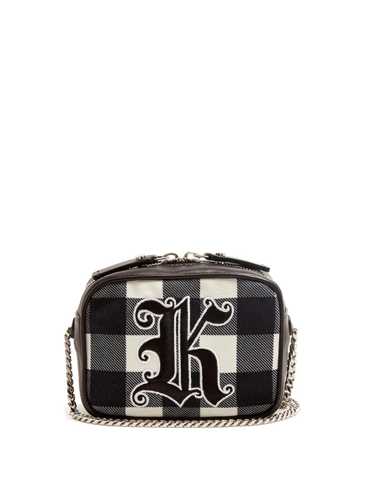 Christopher Kane Embroidered Gingham Cross-body Bag