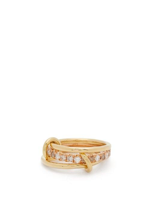 Matchesfashion.com Spinelli Kilcollin - Sonny Mx Diamond & 18kt Gold Ring - Womens - Gold