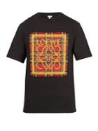 Loewe Tartan-appliqu Cotton T-shirt