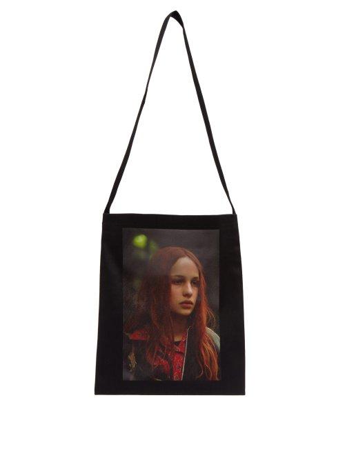 Matchesfashion.com Raf Simons - Christiane & Detlef Canvas Tote Bag - Mens - Black Multi