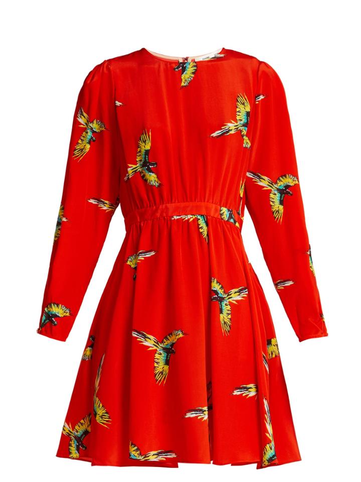 Diane Von Furstenberg Aurora Phoenix-print Silk Mini Dress