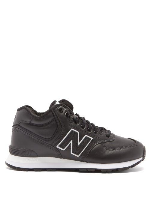 Junya Watanabe X New Balance - 574 Leather Trainers - Mens - Black